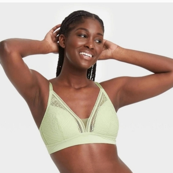 AUDEN Mint Green Lightly Padded Bralette | SZ S - Picture 1 of 9
